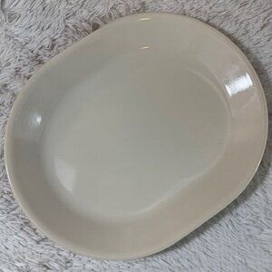 Vintage Oval Corelle by Corning Ivory Sandstone 12.25" Platter